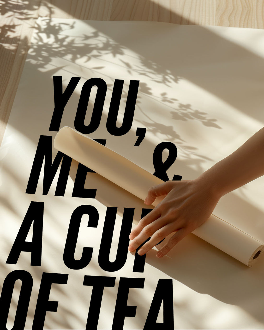 "You Ma & a Cup of Tee" Quote Print. Typography Kitchen Wall Art